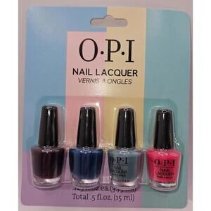 OPI Nail Polish Mini Set Of 4 Bottles Nail Lacquer 0.125 fl oz each Travel Size